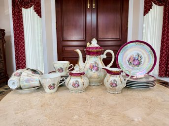 Vintage Japanese Porcelain Lusterware China Set