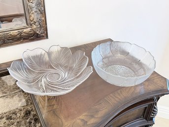 Two Glass Salad Bowls