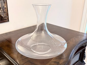 Wide Base Crystal Wine Decanter