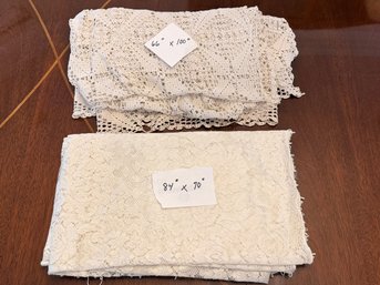 Vintage Crochet And Lace Tablecloths