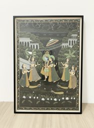 Artwork - Indian 'Pichwai' Painting - Lord Krishna In The Garden