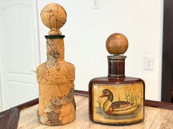 Two Decorative Vintage Decanters