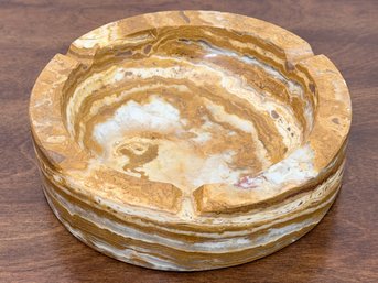 Vintage Hand Carved Marble Ashtray
