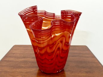 Royal Gallery Handkerchief Handblown Vase Made In Poland
