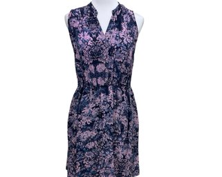 Rebecca Taylor Blue & Pink Floral Silk Dress Size 10