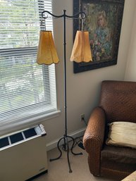 Wrought Iron Dual Light Floor Lamp