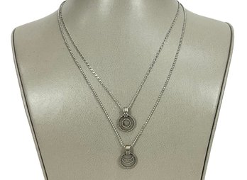 Satya Sterling Silver Two Row Necklace With Charms