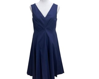 Blue Les Copains V-neck A-line Dress