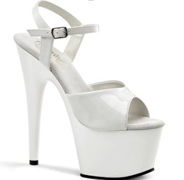 Pleasers White Adore Platform Ankle Strap Sandal Size 7 New In Box