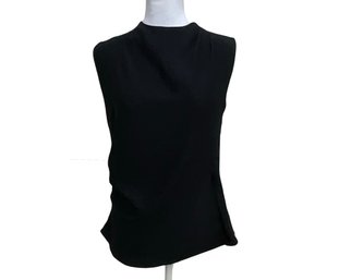 MING Black Sleeveless Wrap Blouse Size 4