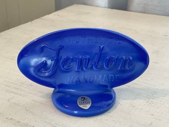 Fenton Periwinkle Blue Satin Logo Dealer Sign