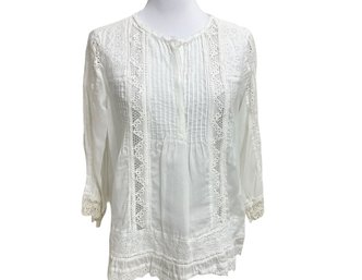 Rebeccca Taylor White Bohemian Top Size 10