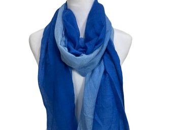 Cashmere Blue Ombre Scarf 21 Tara Brooklyn New  With Tags