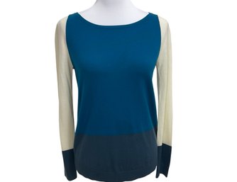 AKRIS Punto Colorblock Wool Sweater Size 10