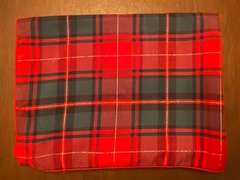 Pair Of Red Tartan Tablecloths
