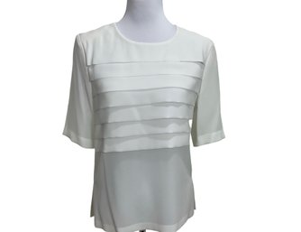 Vintage Marie Clemence Paris White Layered Blouse Size 36