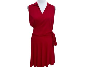 DKNY Red Silk Wrap Top & Skirt Size 8/12P