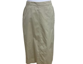 DKNY Khaki Cotton Skirt Size 8P