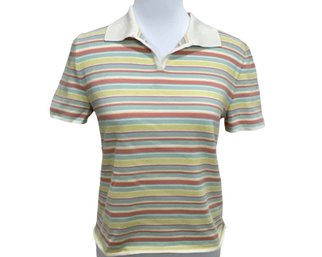 Max Mara Weekend Striped Polo Shirt Size L