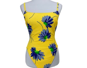 La Blanca Yellow Floral One Piece Swimsuit Size 12
