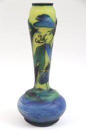 Emile Galle (1846-1904) Blue And Yellow Vase