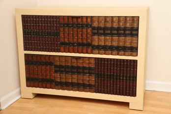 Ballard Design Miles Reed Faux Book 2 Drawer File Cabinet