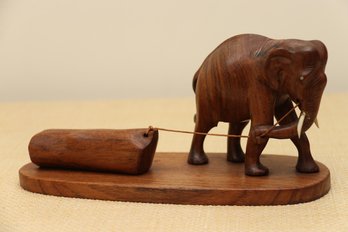Teak Elephant Sculpture From India