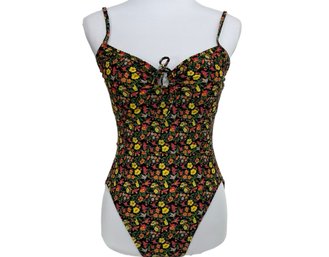 Real Clothes Saks Fifth Avenue Flower One Piece Swimsuit Size 14