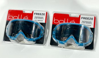 Two Bollé Freeze Snowboard Goggles In Packaging