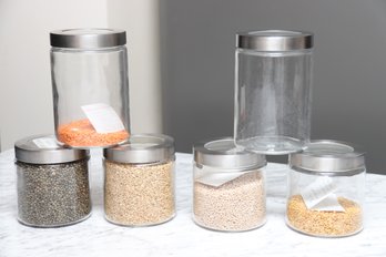 Crate & Barrel Set Of 6 Storage Containers