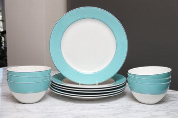 Kate Spade Lenox Set Of 6 Dishset In Turquoise