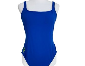 Ralph Lauren Blue One Piece Swimsuit Size Large