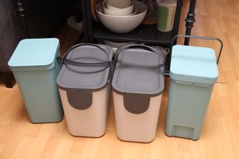 Set Of Rotho & Bradantia Plastic Storage Containers