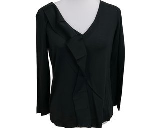 Piazza Sempione Black Cotton Blouse Size 46