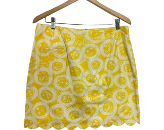 Lilly Pulitzer Yellow Cotton Skirt Size 12P