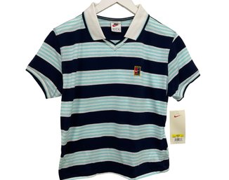 Nike Blue Striped Polo Shirt Size Small New With Tags
