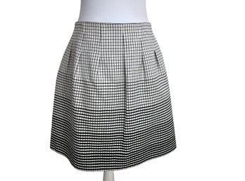 Lida Baday White Grid Skirt Size 12