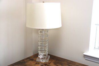 Restoration Hardware Stacked Crystal Table Lamp