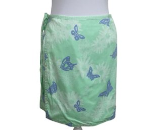 Lilly Pulitzer Reversible Butterfly Wrap Skirt Size 12P