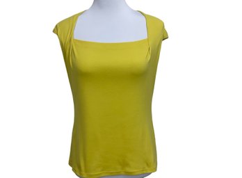 Lafayette 148 Yellow Cotton Top Size Medium