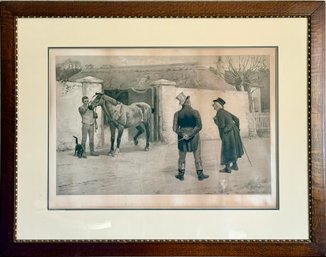 J.C. Dahlmann Horse Inspection Photogravure, 1886