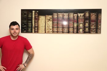 Leather Books Acrylic Wall Decor