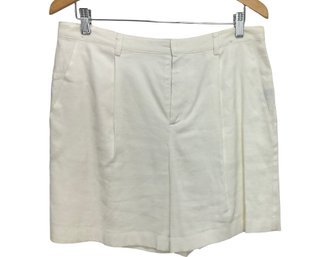 Ellen Tracy Company White Linen Blend Shorts Size 14P