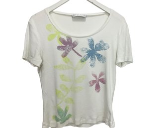 Fabiana Filippi White Ribbed T-shirt