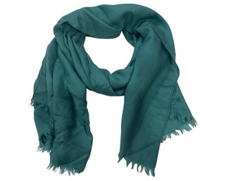 Loro Piana Teal Cashmere & Silk Scarf