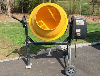 Electric Portable Concrete Mixer With Tilting Drum