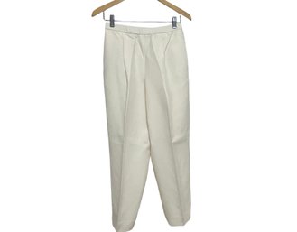 Liz Claiborne White Silk & Linen Blend Pants