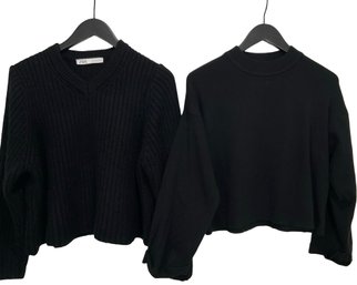 Pair Of Black Zara Sweaters Size Medium