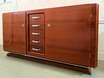 Art Deco Rosewood Cabinet With Chrome Handles, Circa 1935- Appraisal $4,000