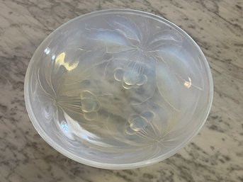 G Vallon Opalescent Glass Fruit Bowl With Cherries Made In France